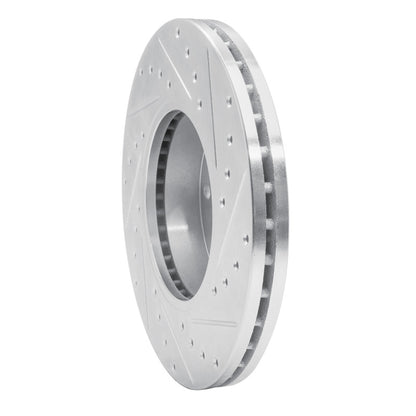 R1 Concepts R1 87-89 Nissan 300ZX Turbo Front Left Drilled & Slotted Silver Brake Rotor