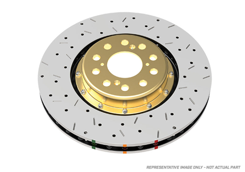 DBA 04-08 Mazda RX-8 Front 5000 Series Cross Drilled Rotor w/Black Hat