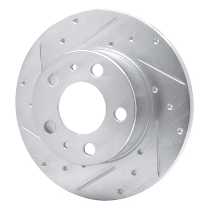 R1 Concepts R1 75-87 Volvo 242 Front Left Drilled & Slotted Silver Brake Rotor