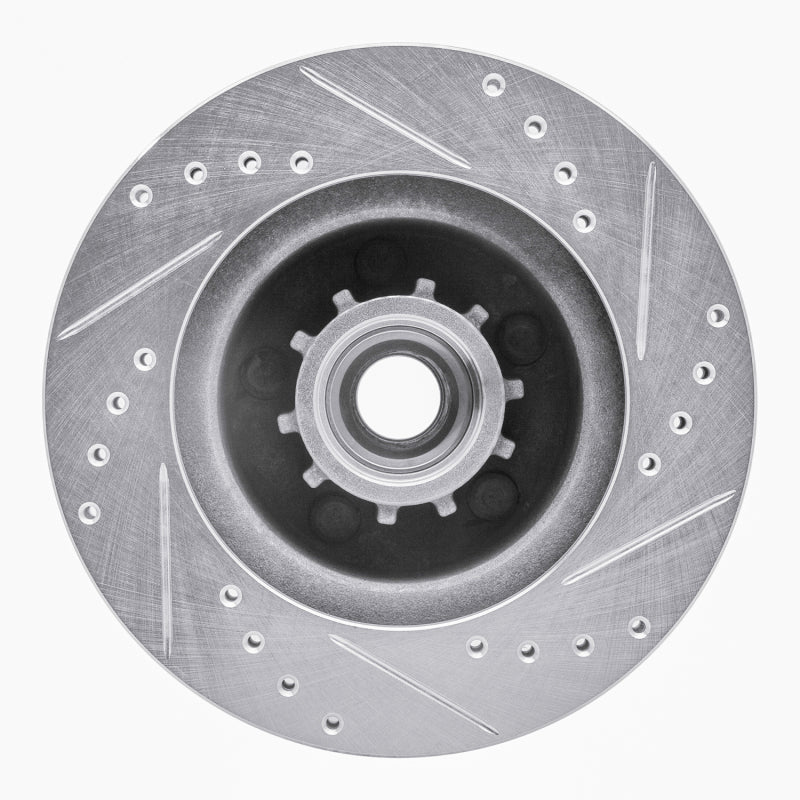 R1 Concepts R1 1973-1989 Chrysler New Yorker Front Left Drilled & Slotted Silver Brake Rotor