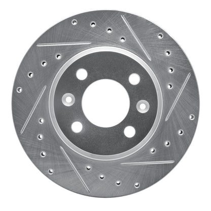 R1 Concepts R1 87-93 Saab 900 Front Right Drilled & Slotted Silver Brake Rotor