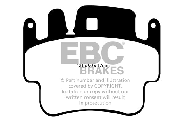 EBC Porsche 996 987 986 Yellowstuff 4000 Series Rear Sport Brake Pads & Premium OE Replacement Drilled Discs Kit - Brembo Caliper (Inc. 911 Carrera, Boxster S, Boxster Spyder & Cayman R) | Supercar Parts UK