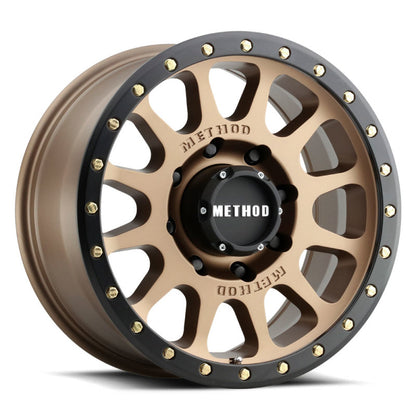 Method Wheels Method MR305 NV HD 18x9 +18mm Offset 8x6.5 130.81mm CB Method Bronze/Black Street Loc Wheel