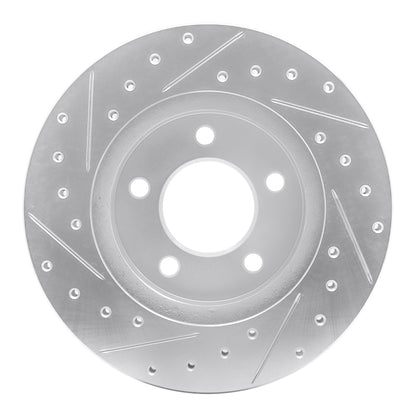 R1 Concepts R1 93-97 Chrysler CONCORDE Front Right Drilled & Slotted Silver Brake Rotor