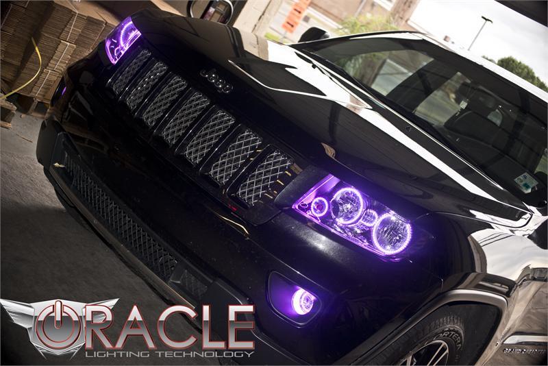 ORACLE Lighting Oracle Jeep Grand Cherokee 11-13 Triple Halo Kit - ColorSHIFT w/o Controller