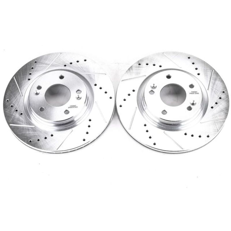 PowerStop Power Stop 17-19 Hyundai Elantra Front Evolution Drilled & Slotted Rotors - Pair