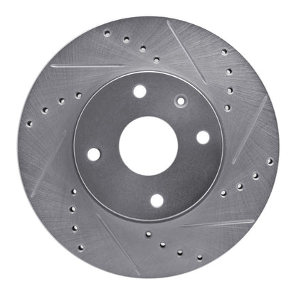 R1 Concepts R1 04-10 Chevrolet Epica (Mexico) Front Right Drilled & Slotted Silver Brake Rotor
