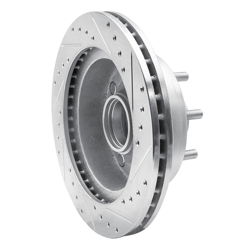 R1 Concepts R1 95-04 Ford E-250 Econoline Front Left Drilled & Slotted Silver Brake Rotor