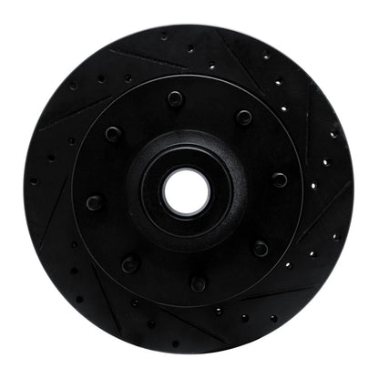 R1 Concepts R1 78-97 Dodge B200 / B200 Van / B250 Front Right Drilled & Slotted Black Brake Rotor