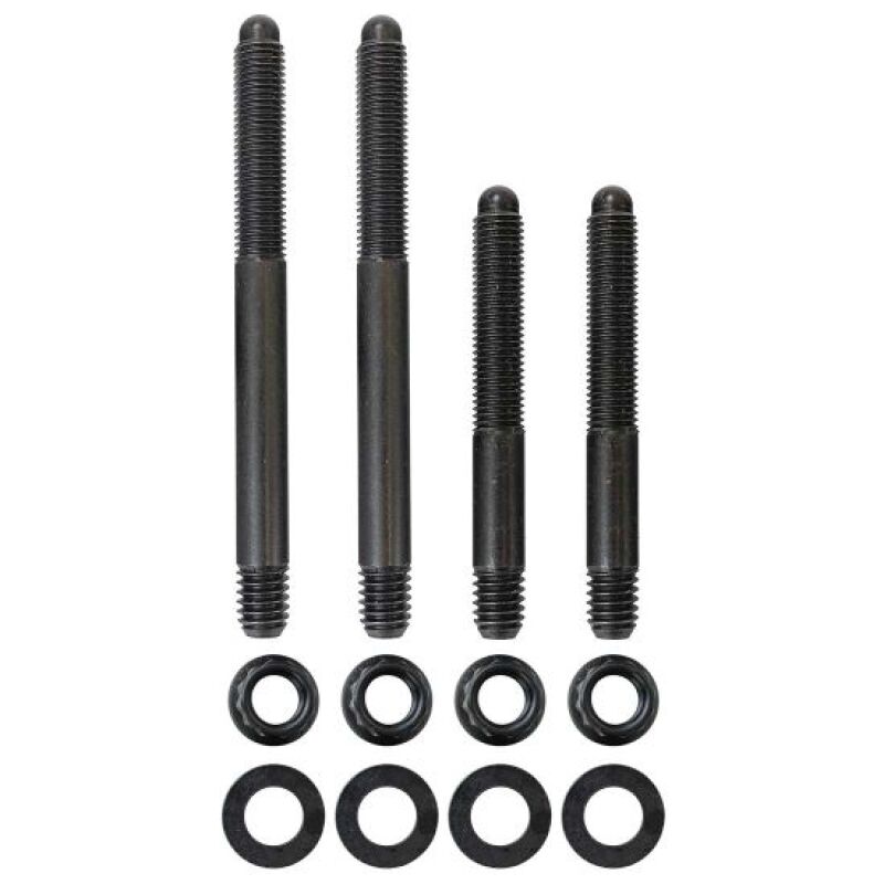 Moroso 2PC 5/16in-24 x 2.5in & 2 PC 5/16in-24 X 3.5in Long 12-Point Nuts Carb Stud Kit w/Bracket