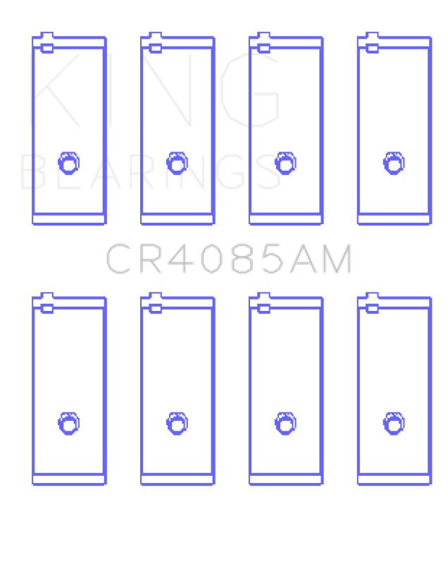 King Engine Bearings Toyota 2T/3T/3T-G/4T-G (Size +0.50mm) Connecting Rod Bearing Set