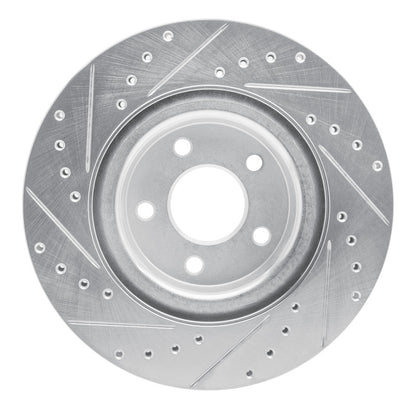 R1 Concepts R1 07-10 Chevrolet COBALT Front Right Drilled & Slotted Silver Brake Rotor