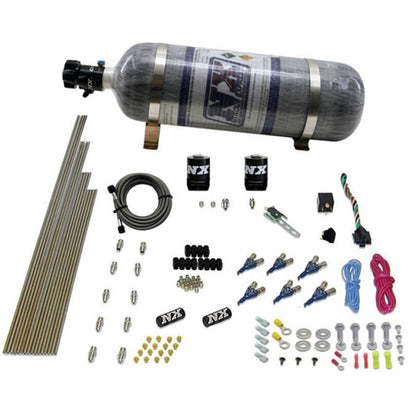 Nitrous Express 6 Cyl Gas Nitrous Kit (150-375HP) w/Composite Bottle