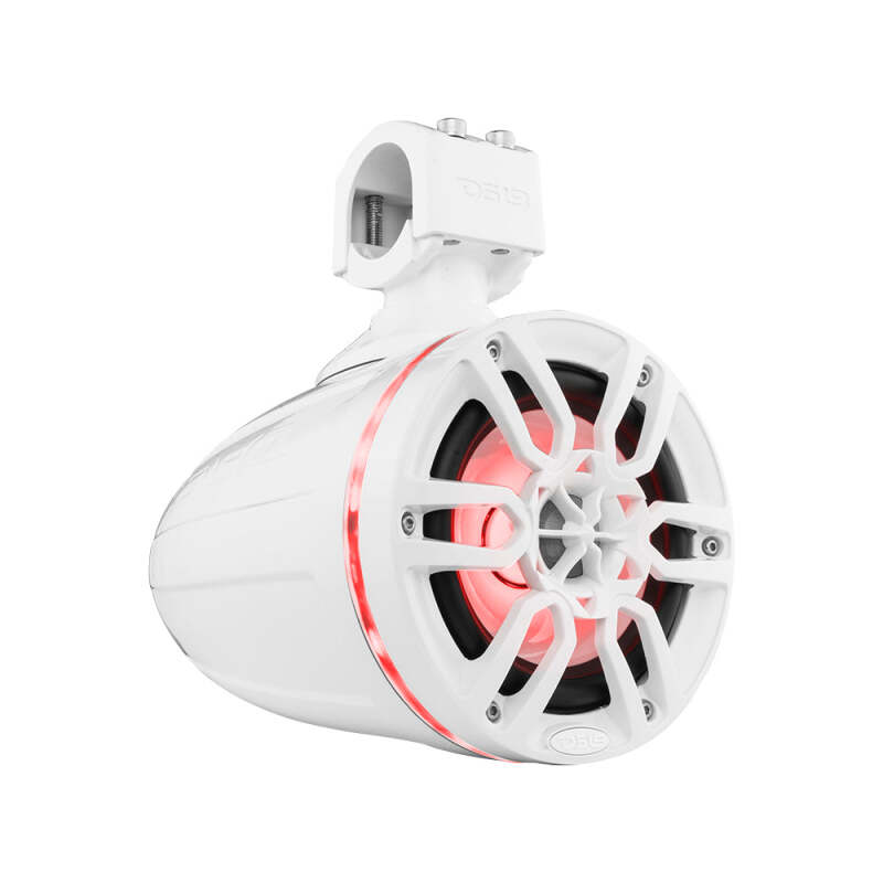 DS18 Tower Speakers 6.5in 100 Watts RMS w/ RGB LED Lights White
