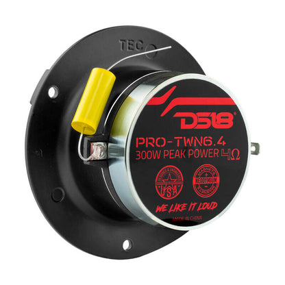 DS18 4in High Compression Neodymium Tweeter 150 Watts RMS 1.5 in Polyimide Vc 4 ohm