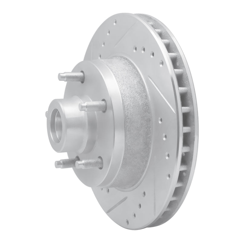 R1 Concepts R1 73-73 Ford Country Squire Front Left Drilled & Slotted Silver Brake Rotor