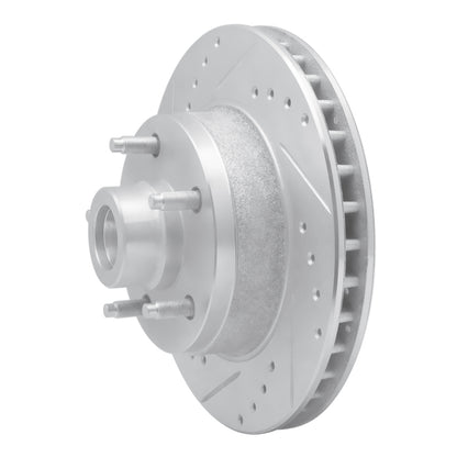 R1 Concepts R1 73-73 Ford Country Squire Front Left Drilled & Slotted Silver Brake Rotor