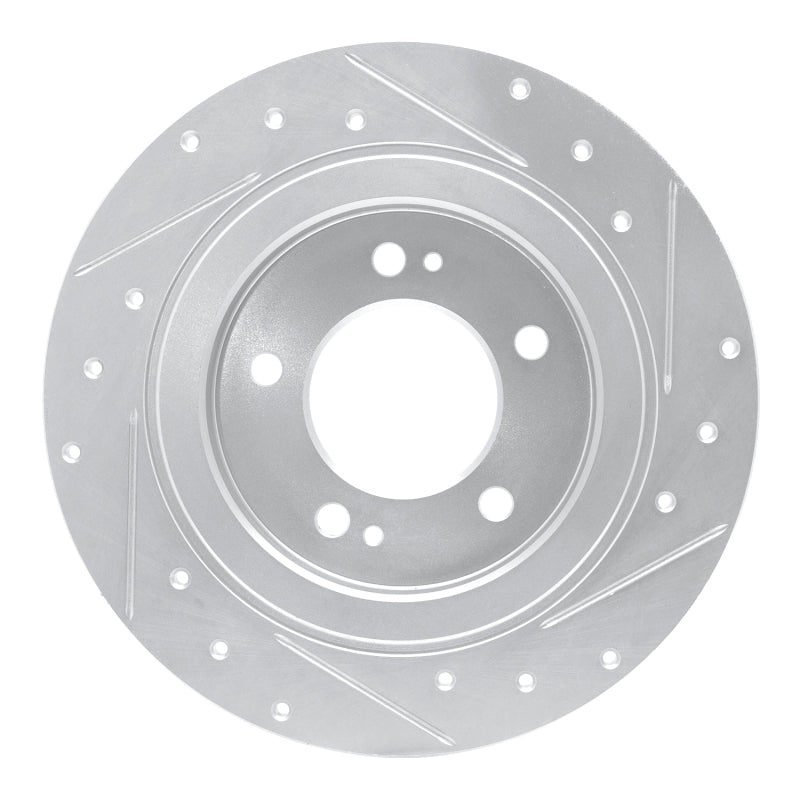 R1 Concepts R1 13-25 Hyundai SONATA Rear Left Drilled & Slotted Silver Brake Rotor