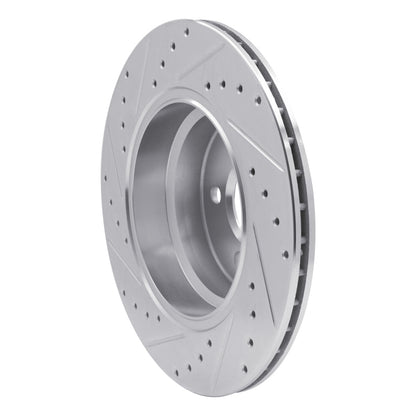 R1 Concepts R1 02-06 BMW X5 Rear Right Drilled & Slotted Silver Brake Rotor