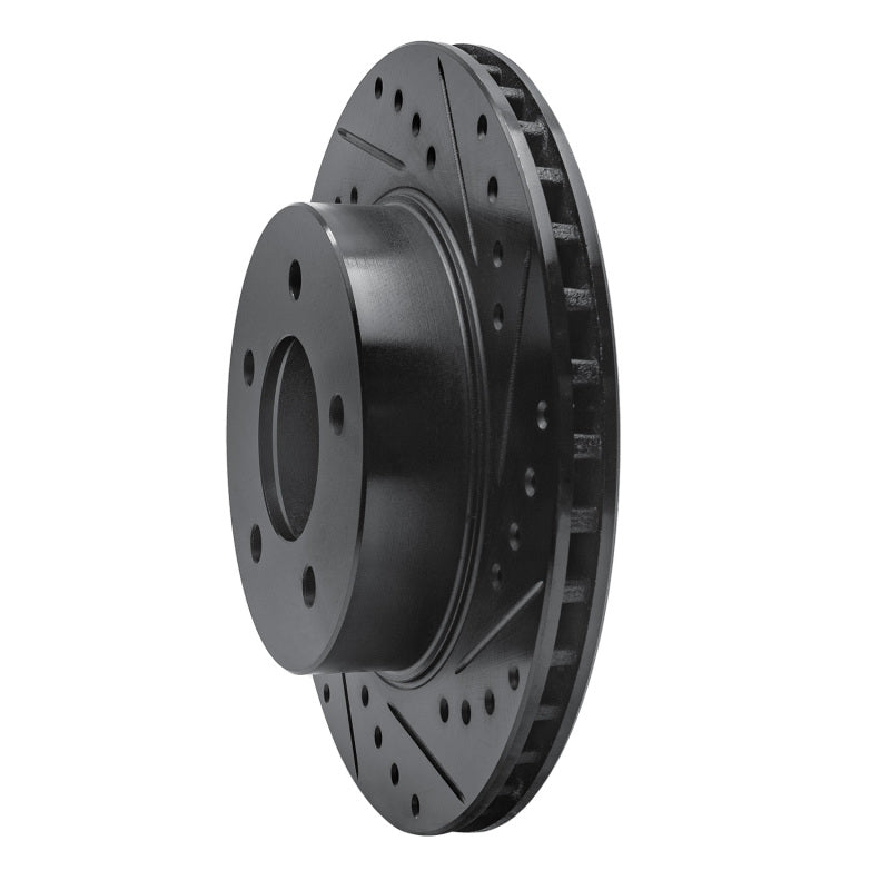 R1 Concepts R1 87-90 Dodge Dakota 4WD Front Right Drilled & Slotted Black Brake Rotor
