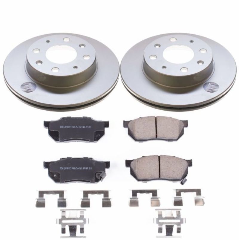 PowerStop Power Stop 88-91 Honda CRX Front Z17 Evolution Geomet Coated Brake Kit