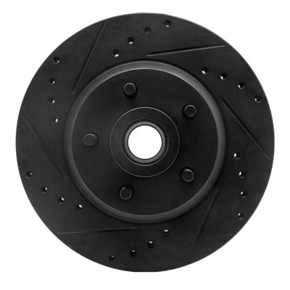 R1 Concepts R1 71-81 Chrysler Newport Front Left Drilled & Slotted Black Brake Rotor