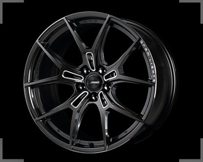Gram Lights 57FXZ 19x8.5 +32 5x112 Super Dark Gunmetal and Machining Rim Edge DC Wheel