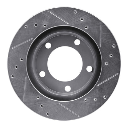 R1 Concepts R1 76-93 Ford F-150 4WD Front Left Drilled & Slotted Silver Brake Rotor