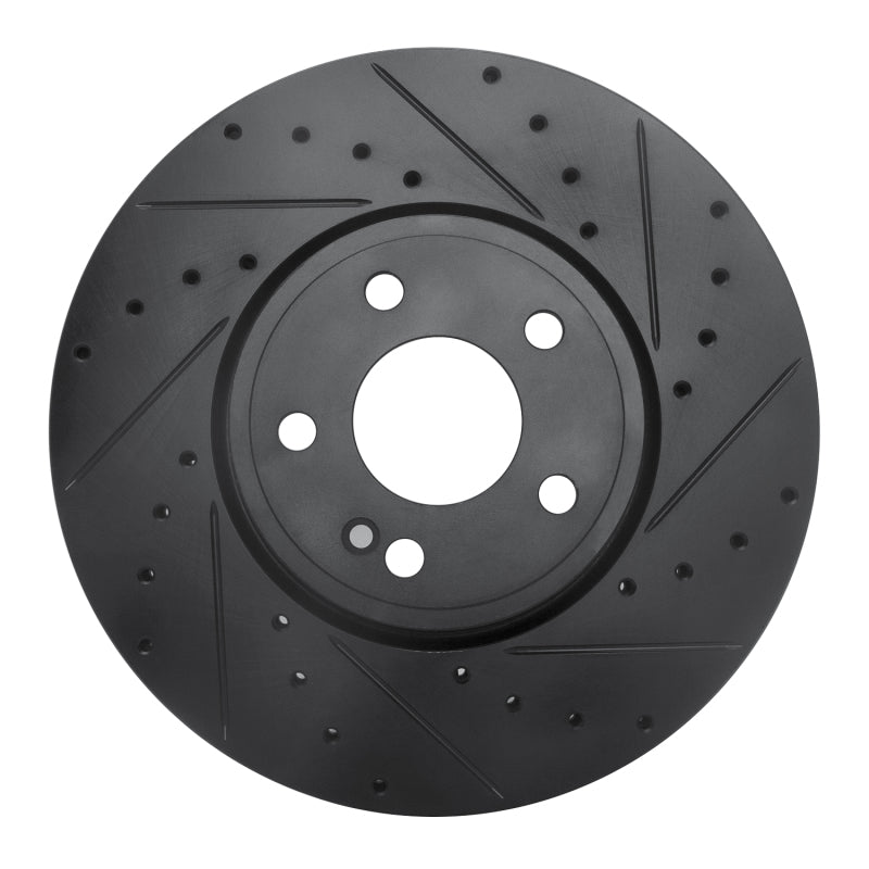 R1 Concepts R1 19-26 Mercedes-Benz A220 Front Right Drilled & Slotted Black Brake Rotor