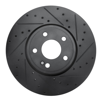 R1 Concepts R1 19-26 Mercedes-Benz A220 Front Right Drilled & Slotted Black Brake Rotor