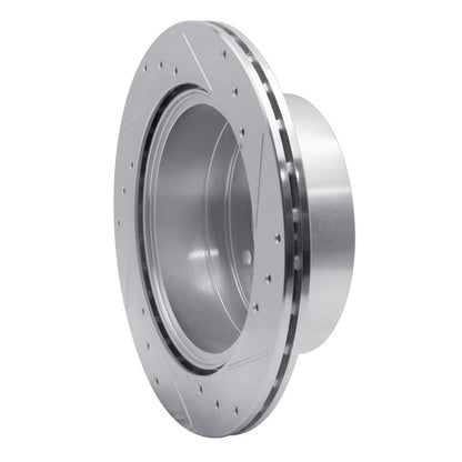R1 Concepts R1 03-06 Kia SORENTO Rear Left Drilled & Slotted Silver Brake Rotor