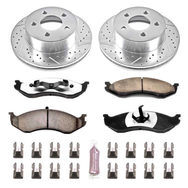 PowerStop Power Stop 99-01 Jeep Cherokee Front Z36 Truck & Tow Brake Kit