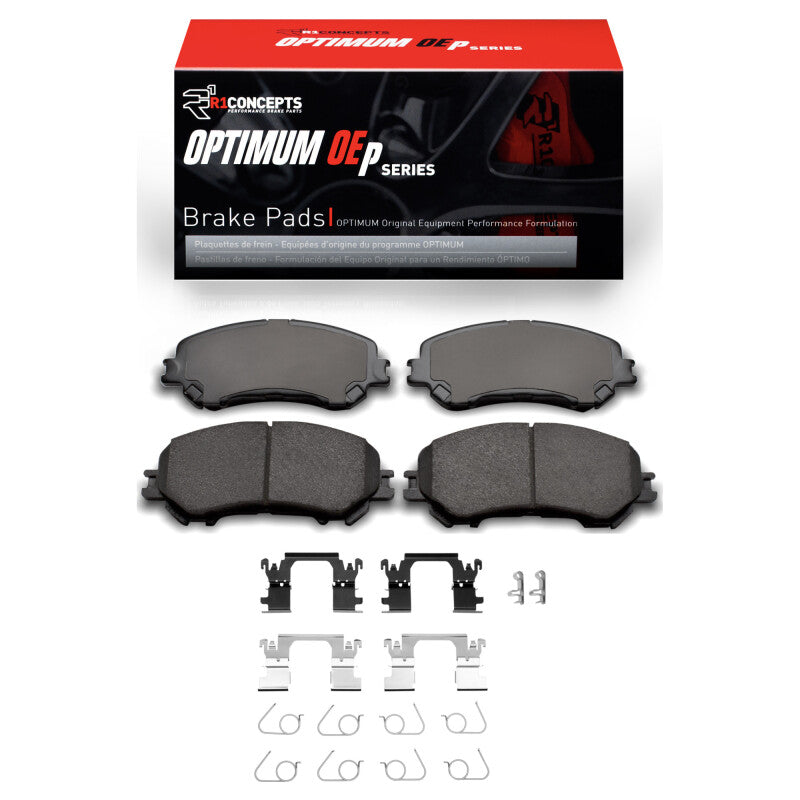 R1 Concepts R1 14-23 Nissan X-Trail (Mexico) Front Optimum OE Brake Pads & Hardware Kit