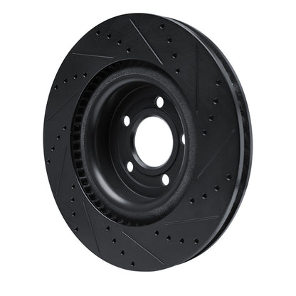 R1 Concepts R1 20-25 Ford Explorer Front Left Drilled & Slotted Black Brake Rotor