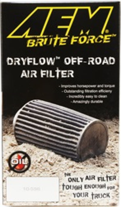 AEM Induction AEM Dryflow Conical Air Filter 2.75in Flange ID / 6in Base OD / 5.125in Top OD / 9.125in Height