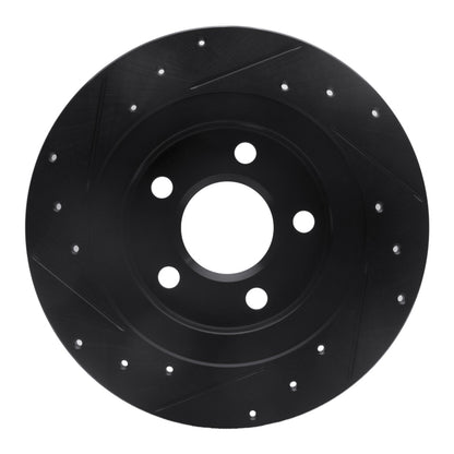 R1 Concepts R1 98-05 Buick Park Avenue Rear Right Drilled & Slotted Black Brake Rotor