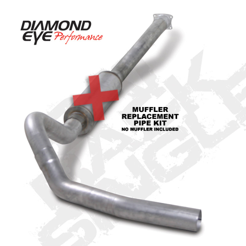 Diamond Eye Performance Diamond Eye KIT 4in Catback MFLR RPLCMENT PIPE Single AL: 01-05 CHEVY/GMC 6.6L 2500/3500