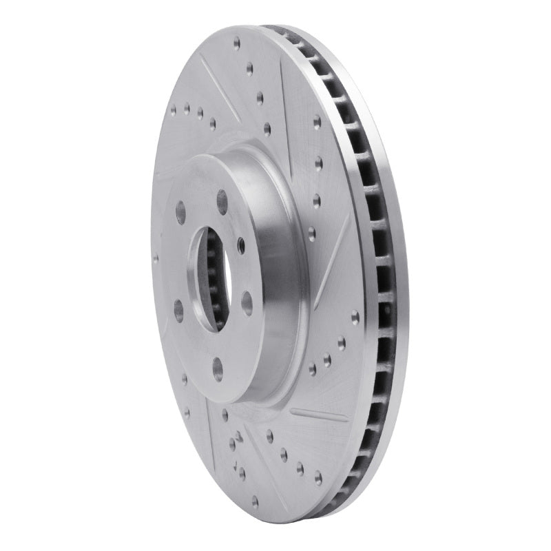 R1 Concepts R1 13-20 Ford Special SERVICE POLICE Sedan Front Right Drilled & Slotted Silver Brake Rotor