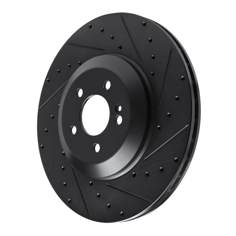 R1 Concepts R1 17-23 Mercedes-Benz E450 Rear Right Drilled & Slotted Black Brake Rotor