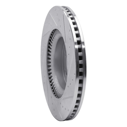 R1 Concepts R1 18-20 Genesis G80 Front Left Drilled & Slotted Silver Brake Rotor