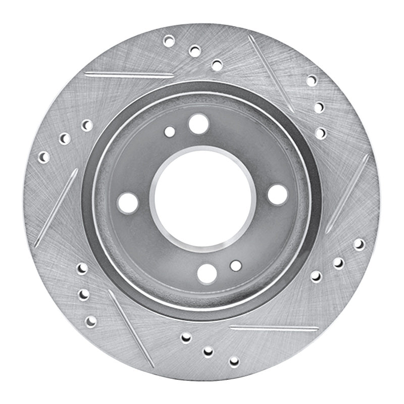 R1 Concepts R1 14-15 Mitsubishi Mirage Front Left Drilled & Slotted Silver Brake Rotor