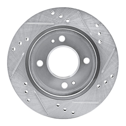 R1 Concepts R1 14-15 Mitsubishi Mirage Front Left Drilled & Slotted Silver Brake Rotor