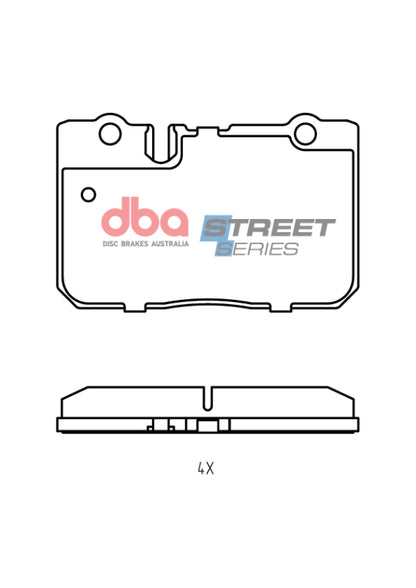 DBA 97-00 Ford F-250 HD (4 Whl ABS) 4WD Front Street Series Brake Pads