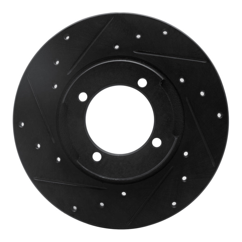 R1 Concepts R1 82-84 Mazda B2000 Front Left Drilled & Slotted Black Brake Rotor
