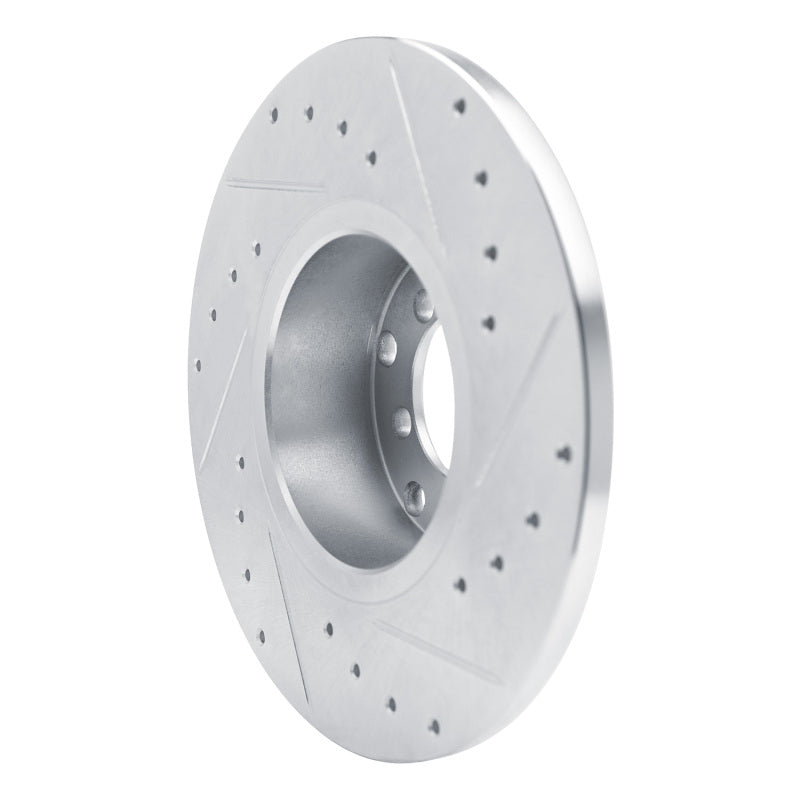 R1 Concepts R1 65-73 Mercedes-Benz 250SEC Front Left Drilled & Slotted Silver Brake Rotor