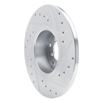 R1 Concepts R1 65-73 Mercedes-Benz 250SEC Front Left Drilled & Slotted Silver Brake Rotor