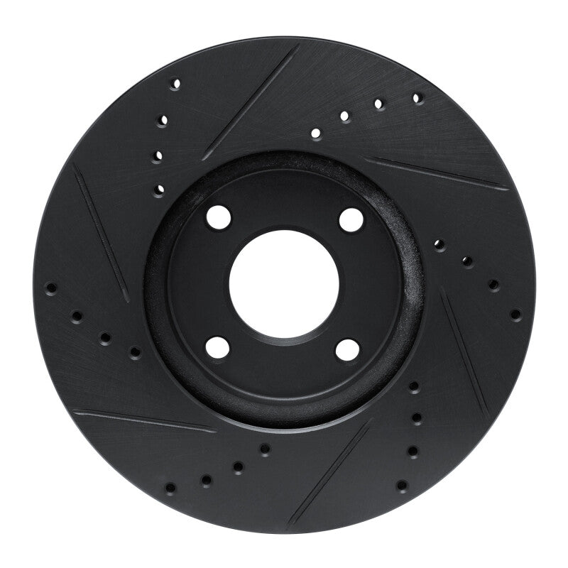 R1 Concepts R1 13-16 Ford Ecosport (Mexico) Front Right Drilled & Slotted Black Brake Rotor
