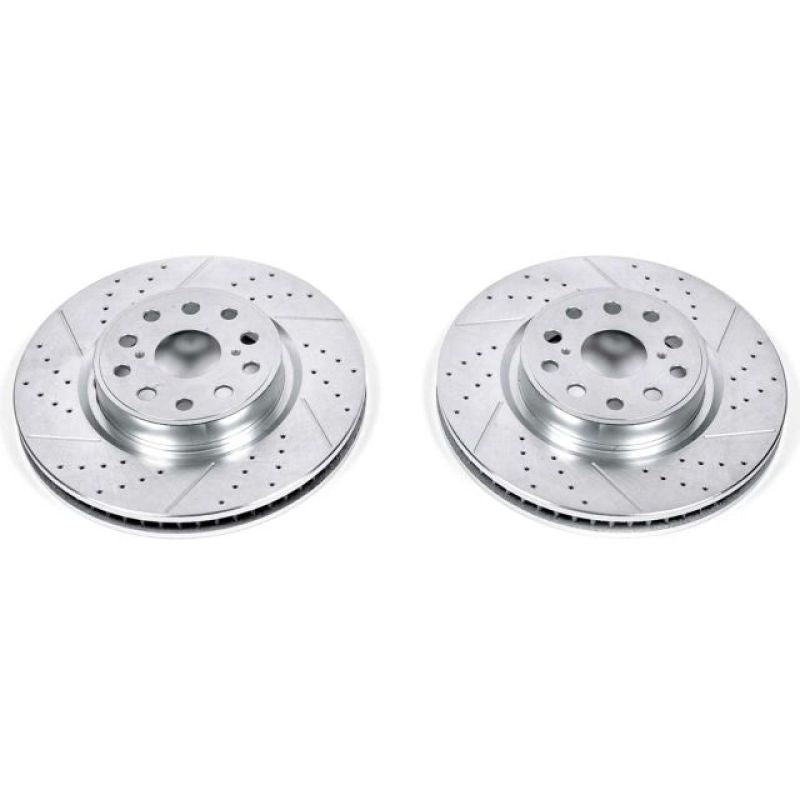 PowerStop Power Stop 07-17 Lexus LS460 Front Evolution Drilled & Slotted Rotors - Pair