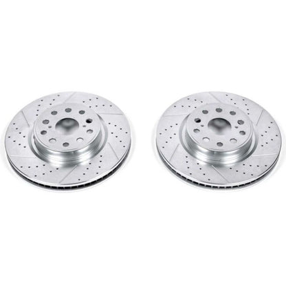 PowerStop Power Stop 07-17 Lexus LS460 Front Evolution Drilled & Slotted Rotors - Pair
