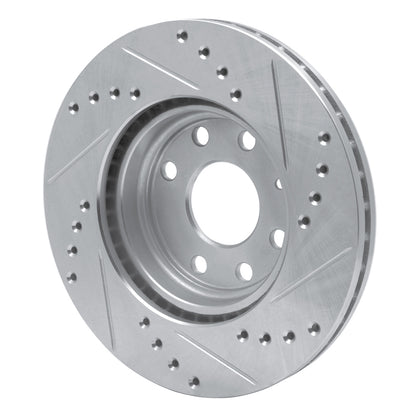R1 Concepts R1 00-02 Daewoo Nubira Front Left Drilled & Slotted Silver Brake Rotor